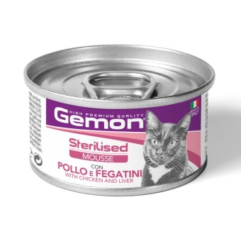 Gemon Cat Sterilised Mousse con Pollo e Fegatini 85g