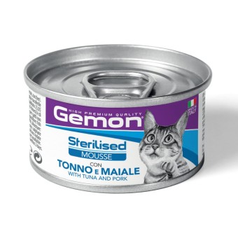 Gemon Cat Sterilised Mousse con Tonno e Maiale 85g