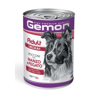 Gemon Dog Adult Medium Bocconi con Manzo e Fegato 415g