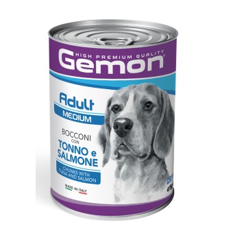 Gemon Dog Adult Medium Bocconi con Tonno e Salmone 415g