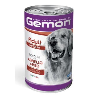 Gemon Dog Adult Medium Bocconi con Agnello e Riso 1250g