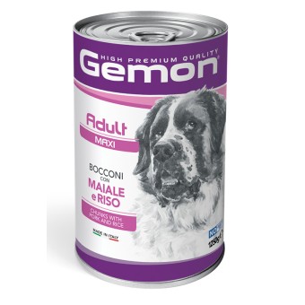 Gemon Dog Maxi Adult Bocconi con Maiale e Riso1250g