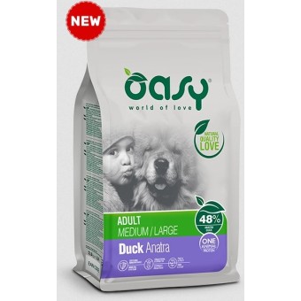 Oasy Adult Medium/Large One Animal Anatra 12Kg