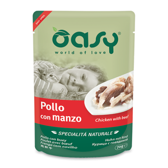 Buste Oasy Gatto Pollo con Manzo 70g