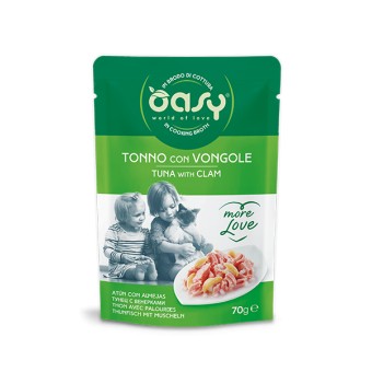 Buste Oasy Gatto More Love Tonno con Vongole 70g