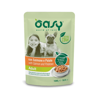 Buste Oasy Cane Straccetti Salmone e Patate 100g