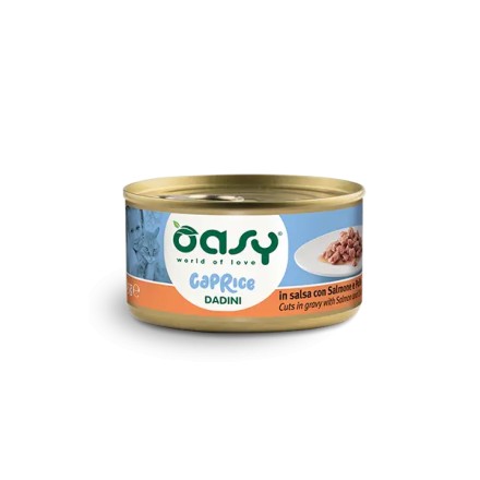 Oasy Caprice Dadini in salsa con Salmone e Pollo 85g
