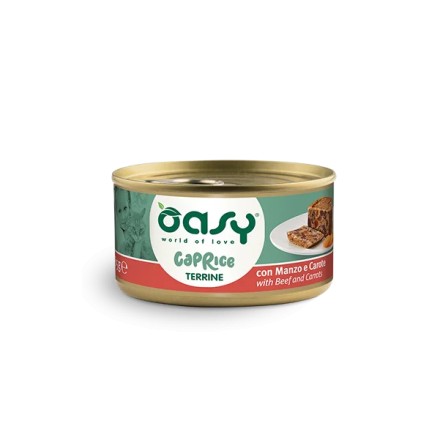 Oasy Caprice Terrine con Manzo e Carote 85g