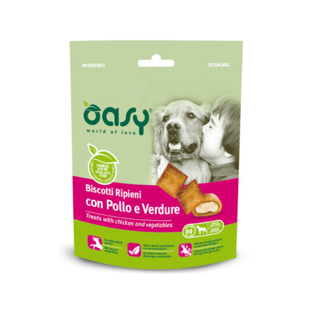 Snack Oasy Biscotti Ripieni con Pollo e Verdure 80gr