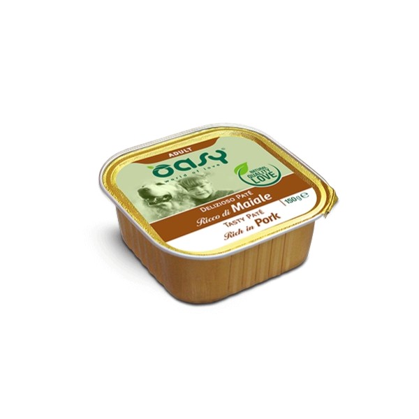 Oasy Patè Adult Ricco di Maiale 150g