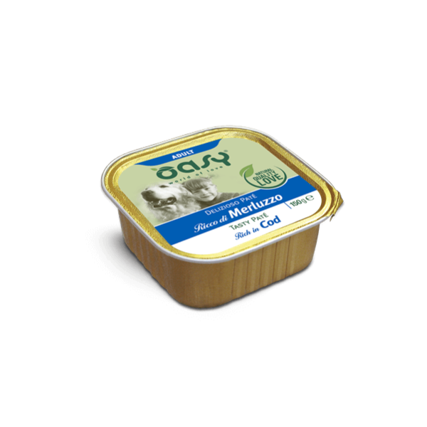 Oasy Patè Adult Ricco di Merluzzo 150g