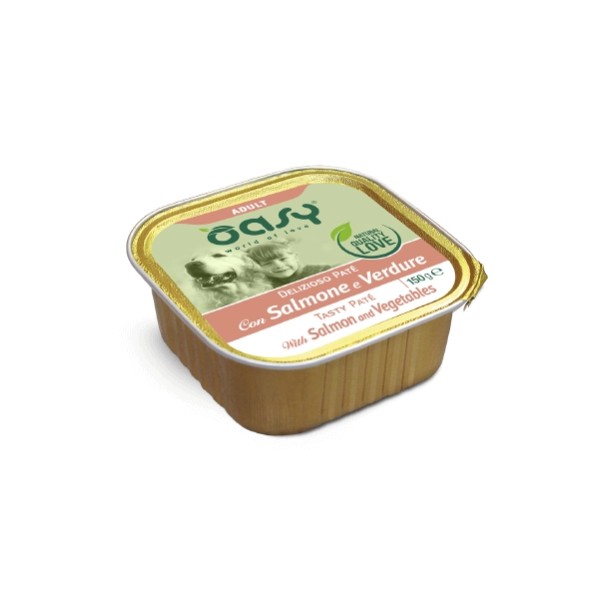 Oasy Patè Adult Ricco di Salmone e Verdure 150g