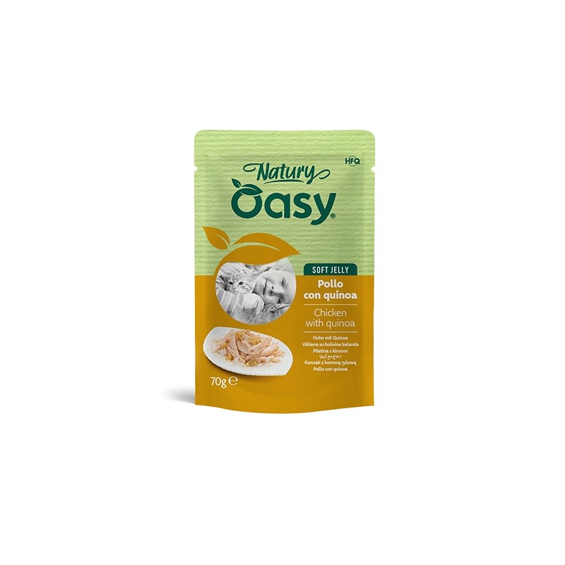 Buste Oasy Gatto Pollo con Quinoa 70g Buste Oasy Gatto Pollo con Quinoa 70g