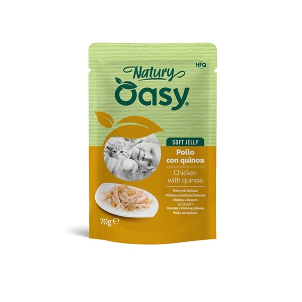 Buste Oasy Gatto Pollo con Quinoa 70g Buste Oasy Gatto Pollo con Quinoa 70g