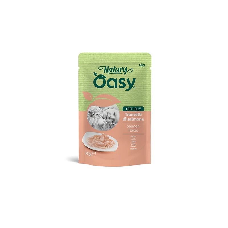 Buste Oasy Gatto Trancetti di Salmone 70g Buste Oasy Gatto Trancetti di Salmone 70g