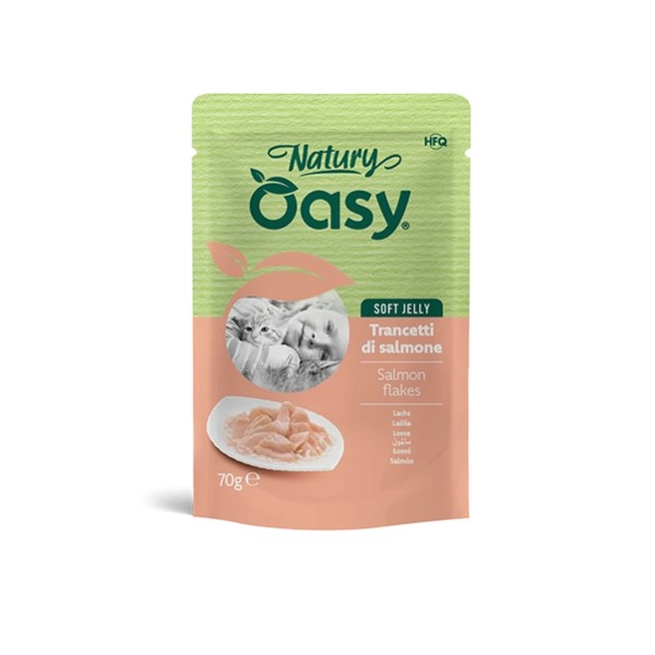Buste Oasy Gatto Trancetti di Salmone 70g Buste Oasy Gatto Trancetti di Salmone 70g