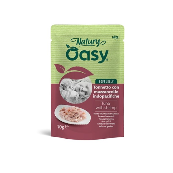 Buste Oasy Gatto Tonnetto con mazzancolle indopacifiche 70g