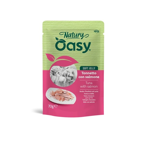 Buste Oasy Gatto Tonnetto con Salmone 70g