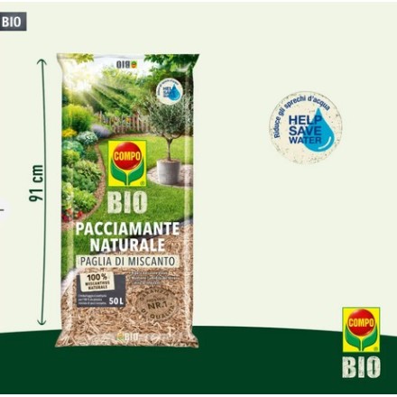 COMPO BIO Paglia di Miscanto Pacciamante Naturale 50Lt