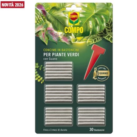 COMPO Concime in bastoncini per Piante Verdi 30pz