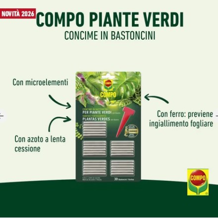 COMPO Concime in bastoncini per Piante Verdi 30pz