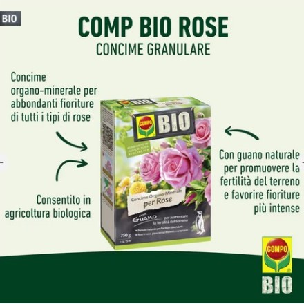 COMPO BIO Concime Rose con Guano 750g