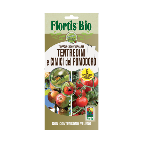 Flortis Trappola Cromotropica Color Bianco per Tentredini e Cimici pomodoro 5pz