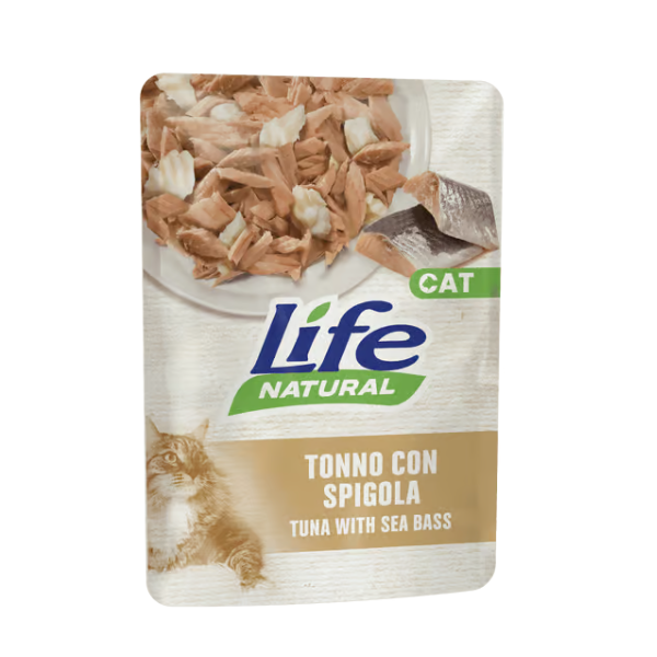 Buste Life Gatto Tonno con Spigola 70g