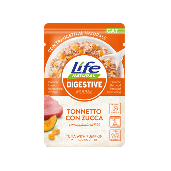 Buste Life Gatto Digestive Tonno e Zucca 70g