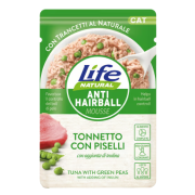 Buste Life Gatto Anti Hairball  Tonno e Piselli 70g