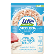 Buste Life Gatto  Sterilised Tonno e Pesce Bianco 70g