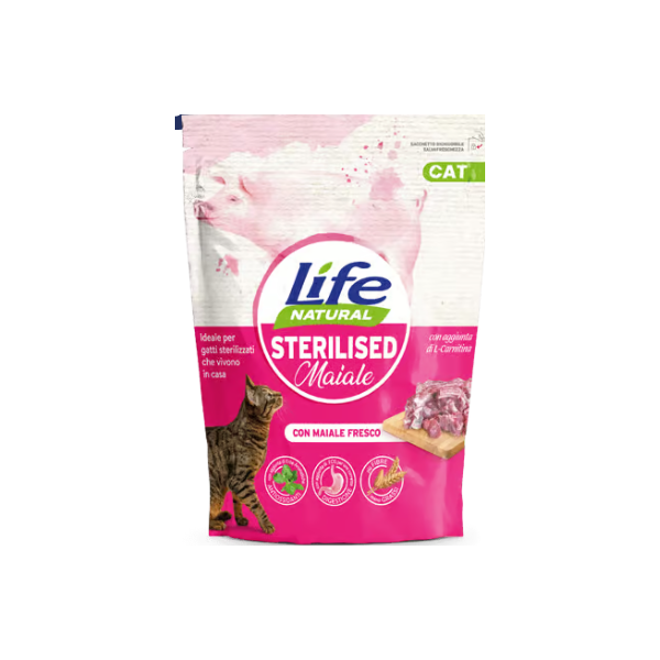Life Cat Sterilised Maiale 800g