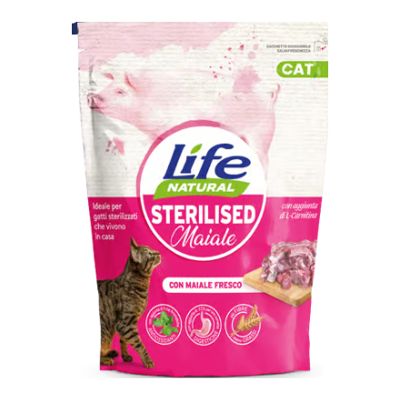 Life Cat Sterilised Maiale 800g