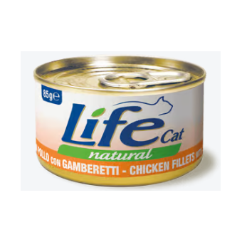 Life Cat Pollo con Gamberetti 85G