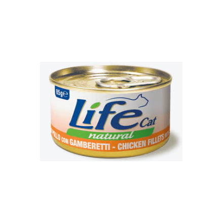 Life Cat Pollo con Gamberetti 85G