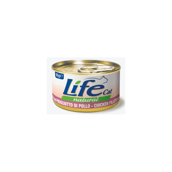 Life Cat Filetti di Pollo e Prosciutto 85g