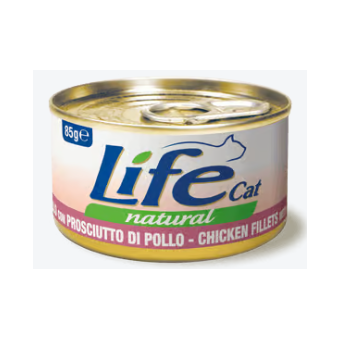 Life Cat Filetti di Pollo e Prosciutto 85g