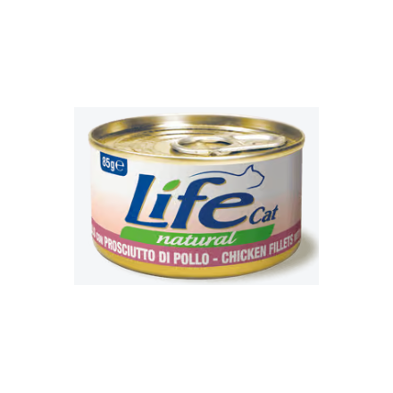 Life Cat Filetti di Pollo e Prosciutto 85g