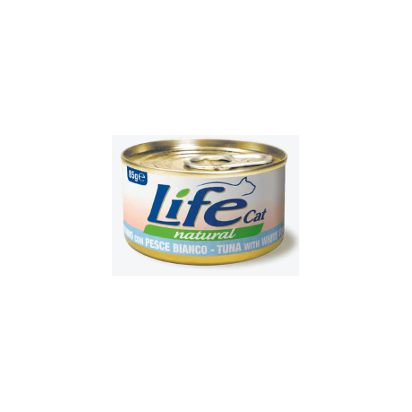 Life Cat Tonno con Pesce Bianco 85g