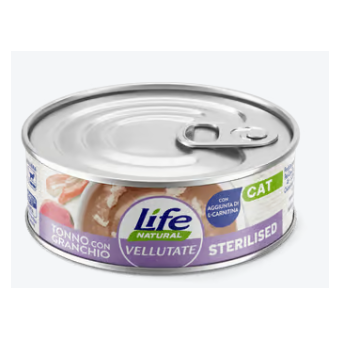 Life Cat Sterilised Vellutata di Tonno con Granchio 70g
