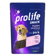 Snack Prolife Sensitive Grain Free Cucciolo al Maiale 90g