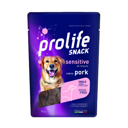 Snack Prolife Sensitive Grain Free al Maiale  90g