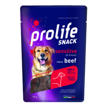 Snack Prolife Sensitive Grain Free al Manzo 90g