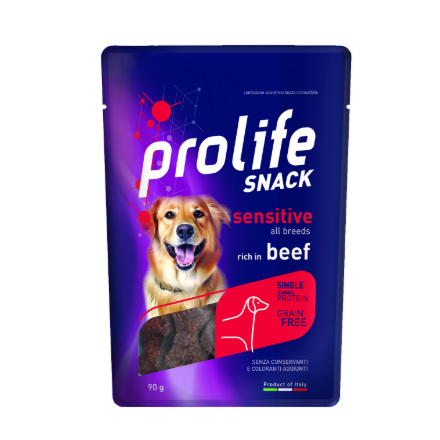 Snack Prolife Sensitive Grain Free al Manzo 90g