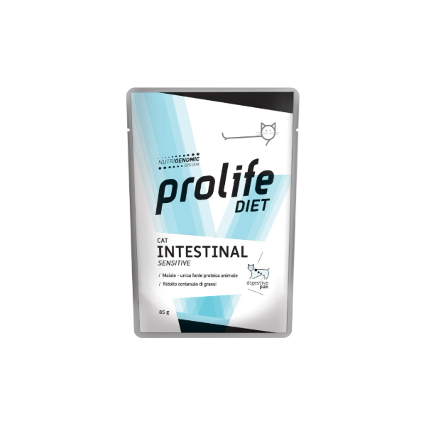 Buste Prolife Gatto Intestinal Sensitive al Maiale 85g