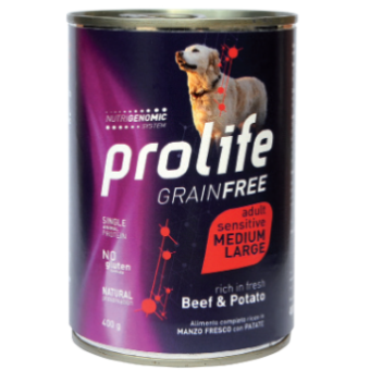 Prolife Adult Grain Free Sensitive Beef & Potato Medium/Large 400g
