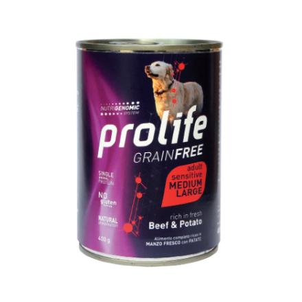 Prolife Adult Grain Free Sensitive Beef & Potato Medium/Large 400g