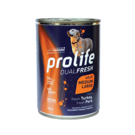 Prolife Dual Fresh  Adult Medium Large Turkey  400g