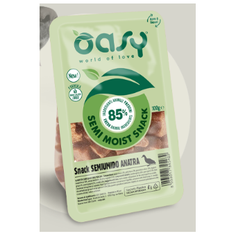Snack Oasy  Dog Naturale Semi Umido Anatra  100 gr