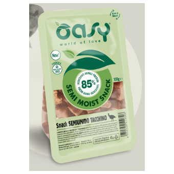 Snack Oasy Dog Naturale Semi umido Tacchino 100 gr